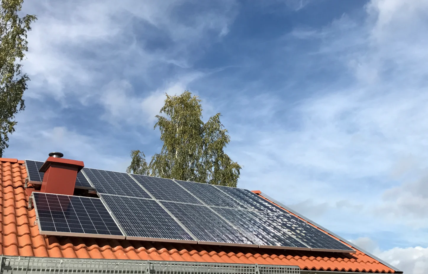 solceller på radhustak