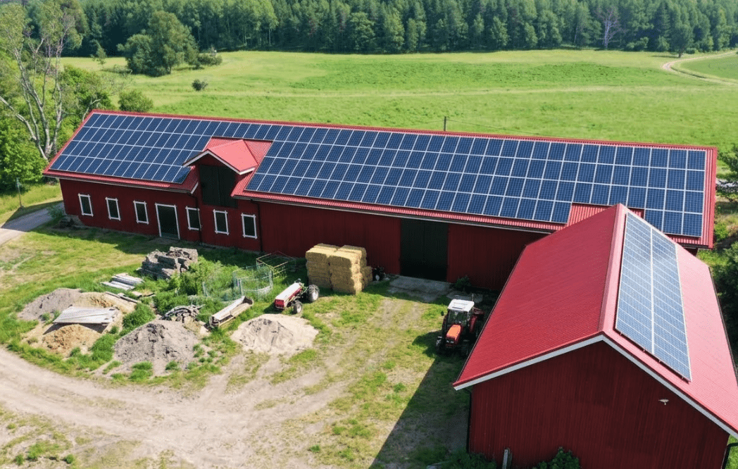 solceller på jordbruk